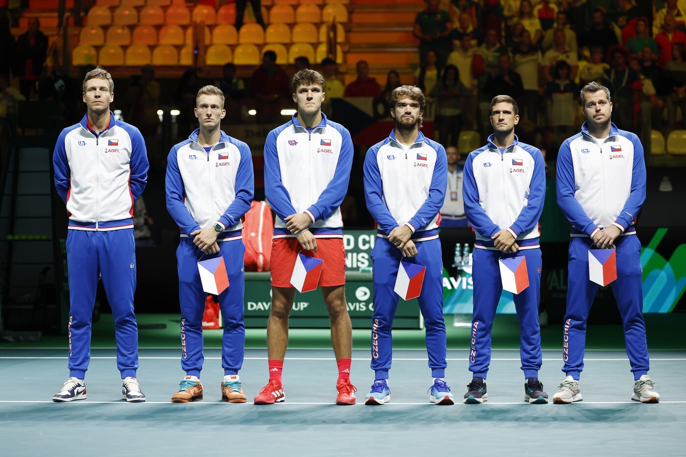 Český tým před zápasem.