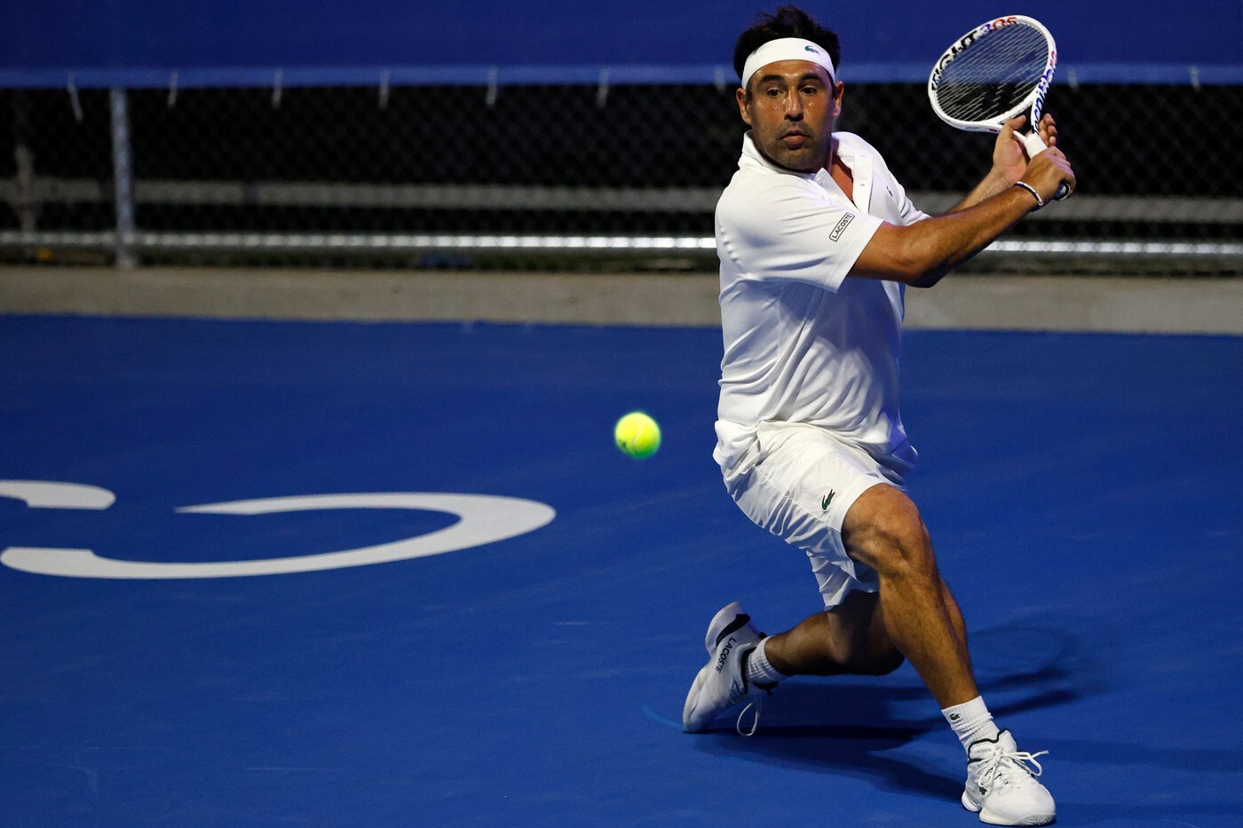 Marcos Baghdatis na jedné z exhibic
