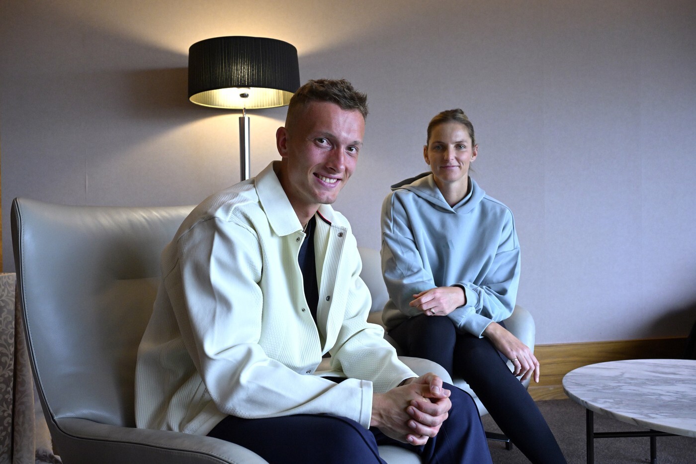 Jiří Lehečka a Karolína Plíšková před odletem do Austrálie